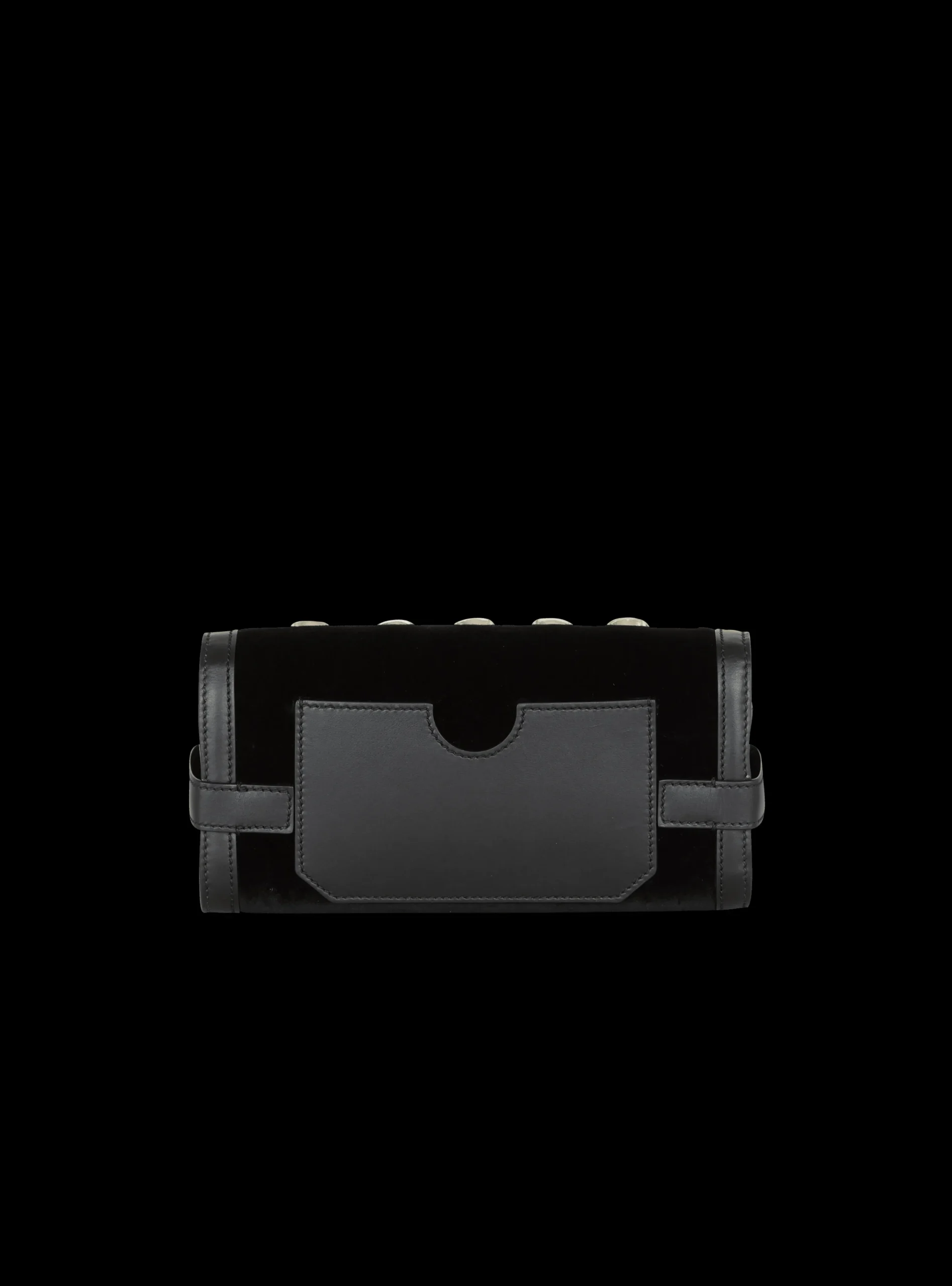 Women Balmain B-Buzz Pouch 23 In Velvet And Crystals