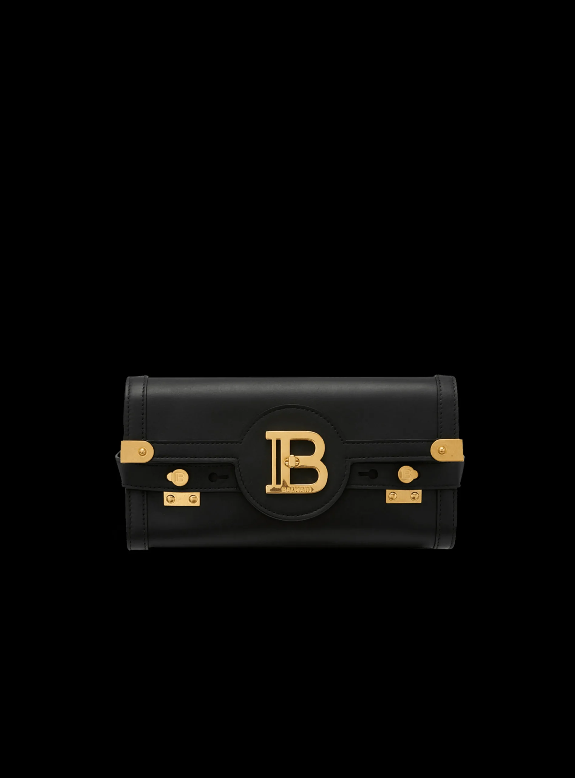 Women Balmain B-Buzz Pouch 23 Leather Clutch