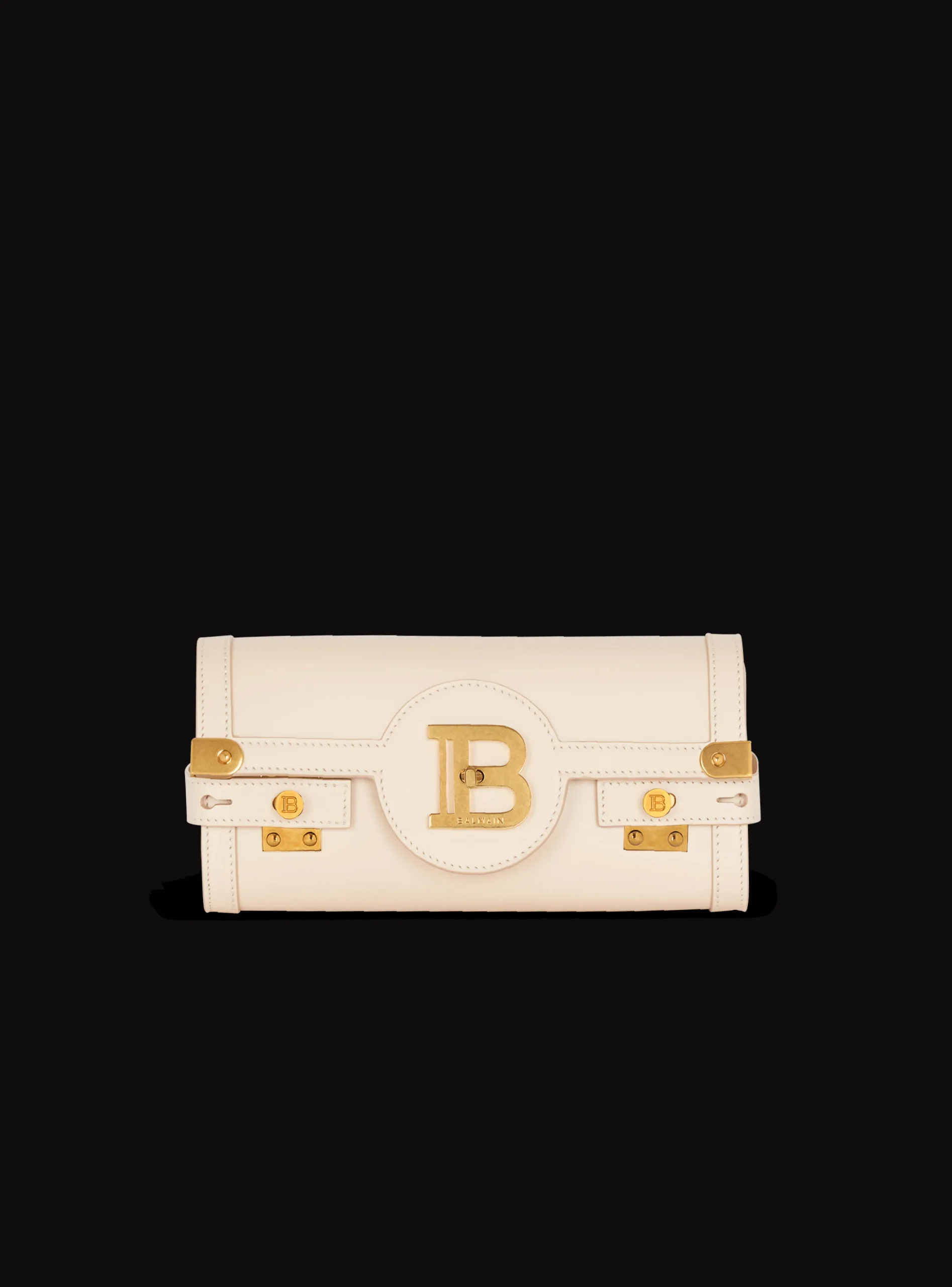 Women Balmain B-Buzz Pouch 23 Leather Clutch