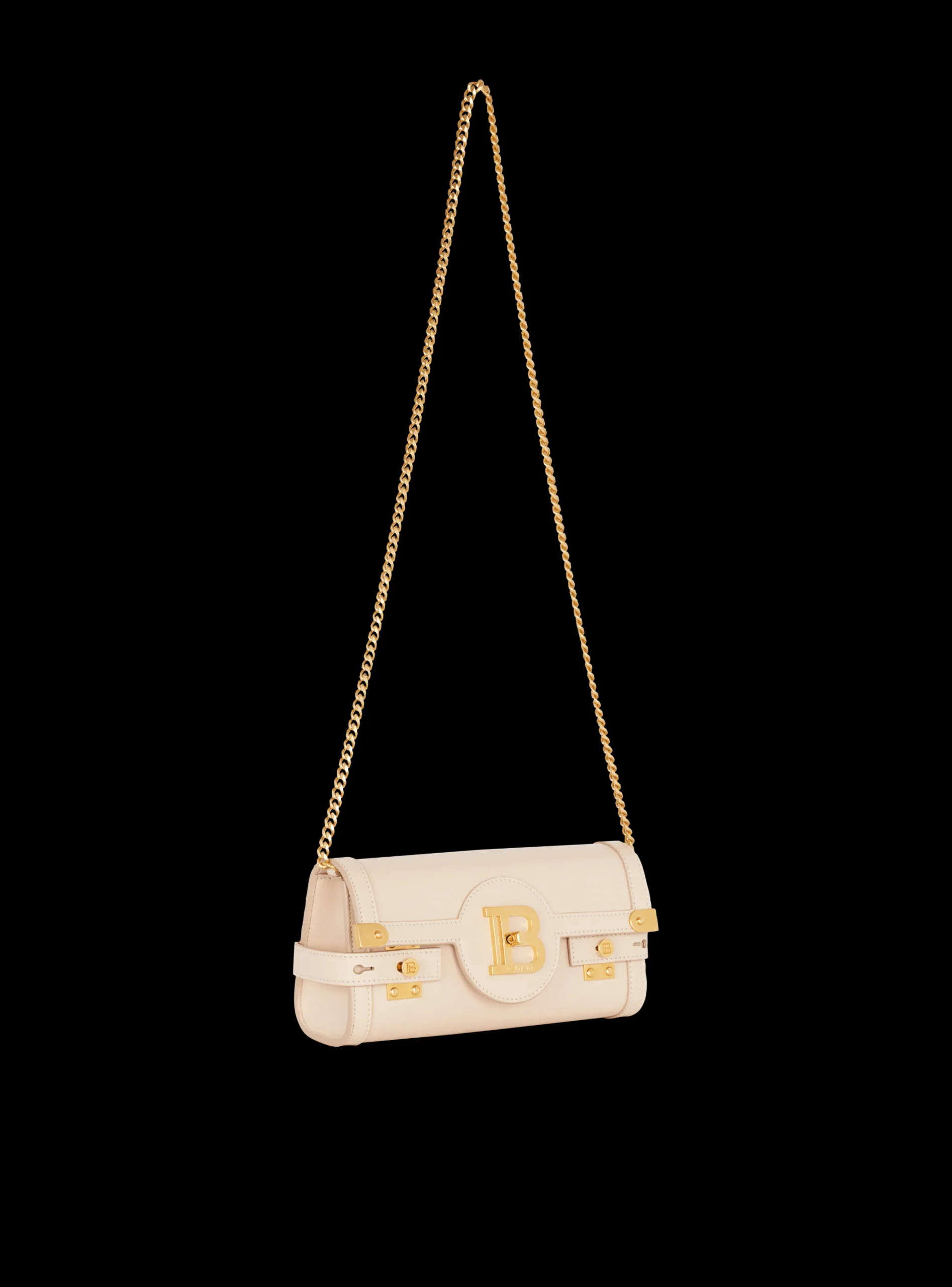 Women Balmain B-Buzz Pouch 23 Leather Clutch