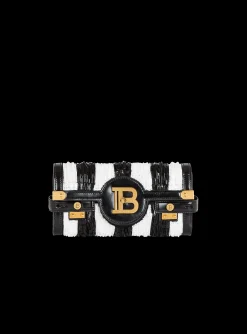 Balmain B-Buzz Pouch 23 With Embroidered Stripes