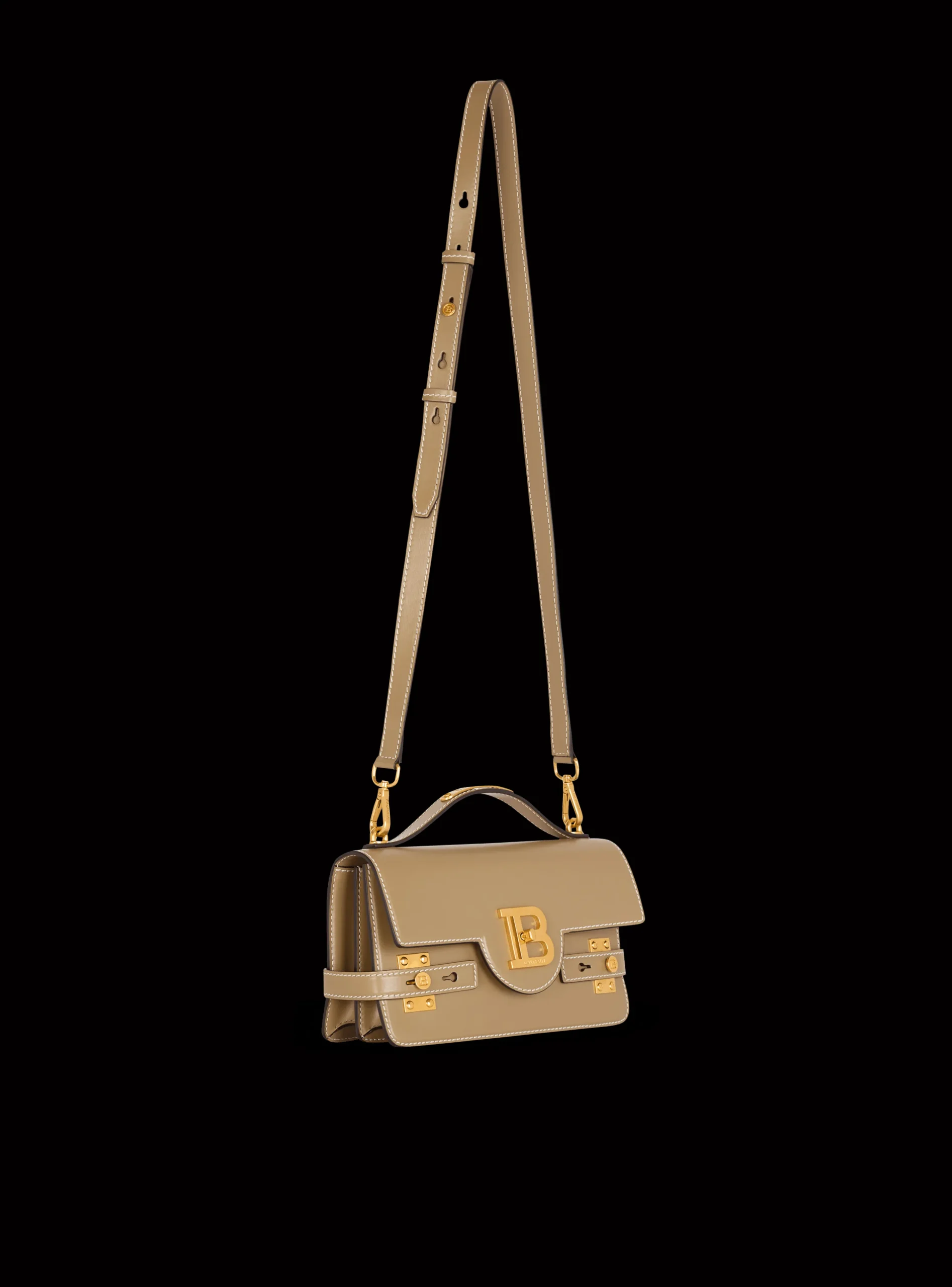 Women Balmain B-Buzz Shoulder 24 Calfskin Bag