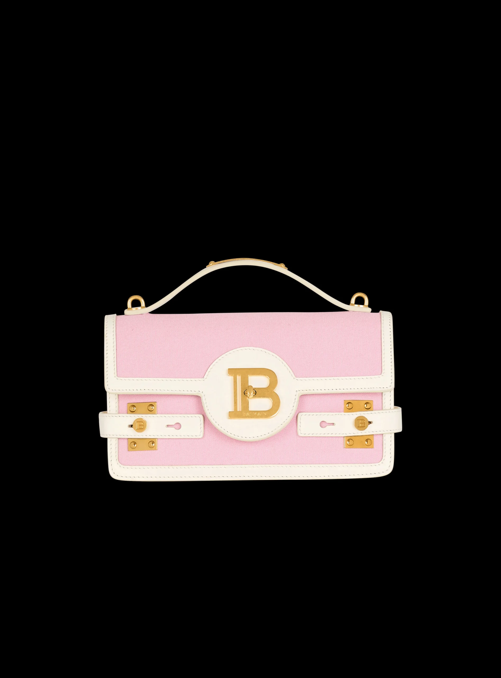 Women Balmain B-Buzz Shoulder 24 Canvas And Leather Bag