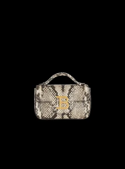 Women Balmain B-Buzz Snakeskin-effect Leather Mini Bag