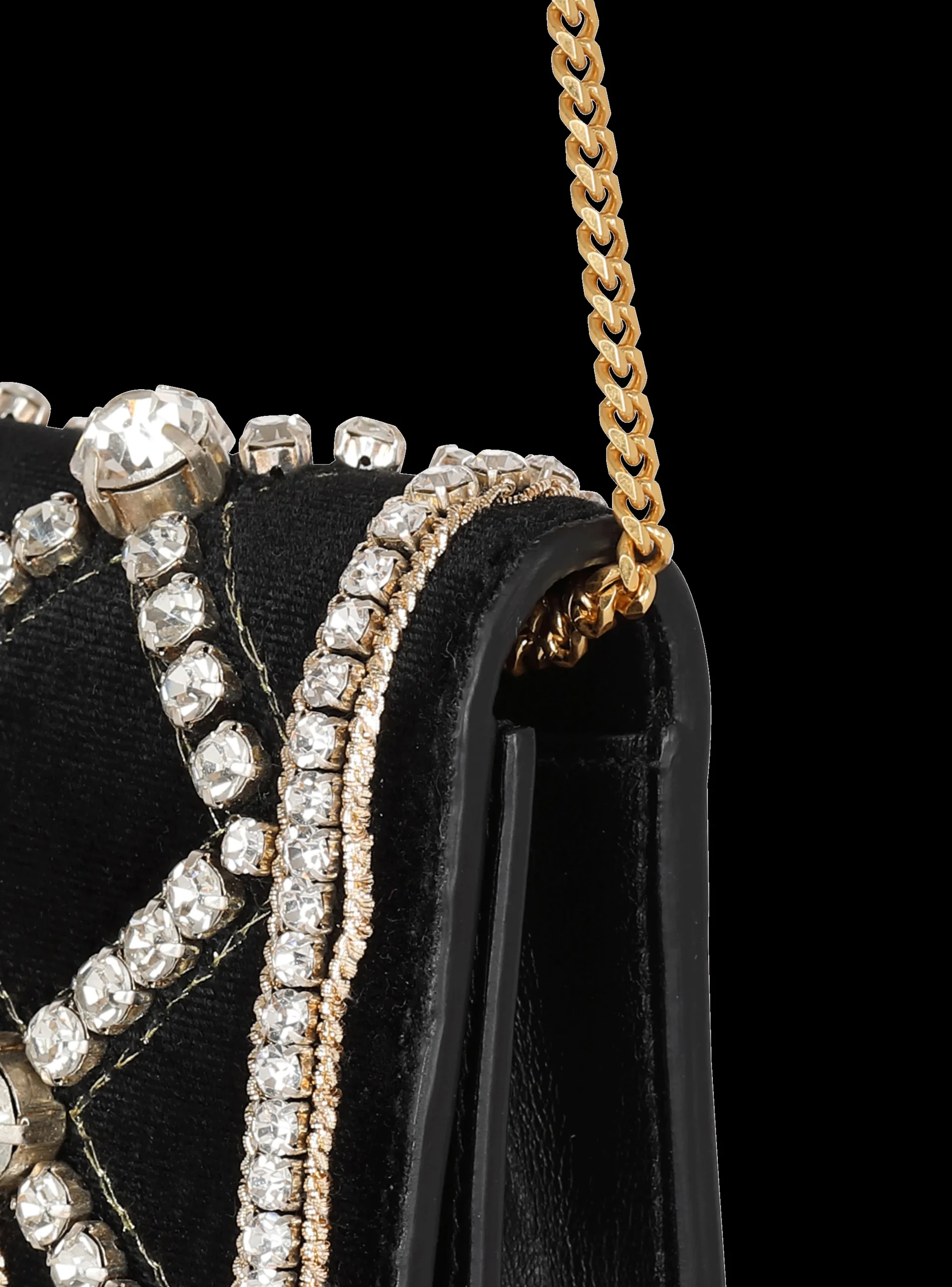 Women Balmain B-Buzz Velvet And Pearl Card Holder