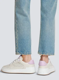 Women Balmain B-Court Flip Leather Trainers