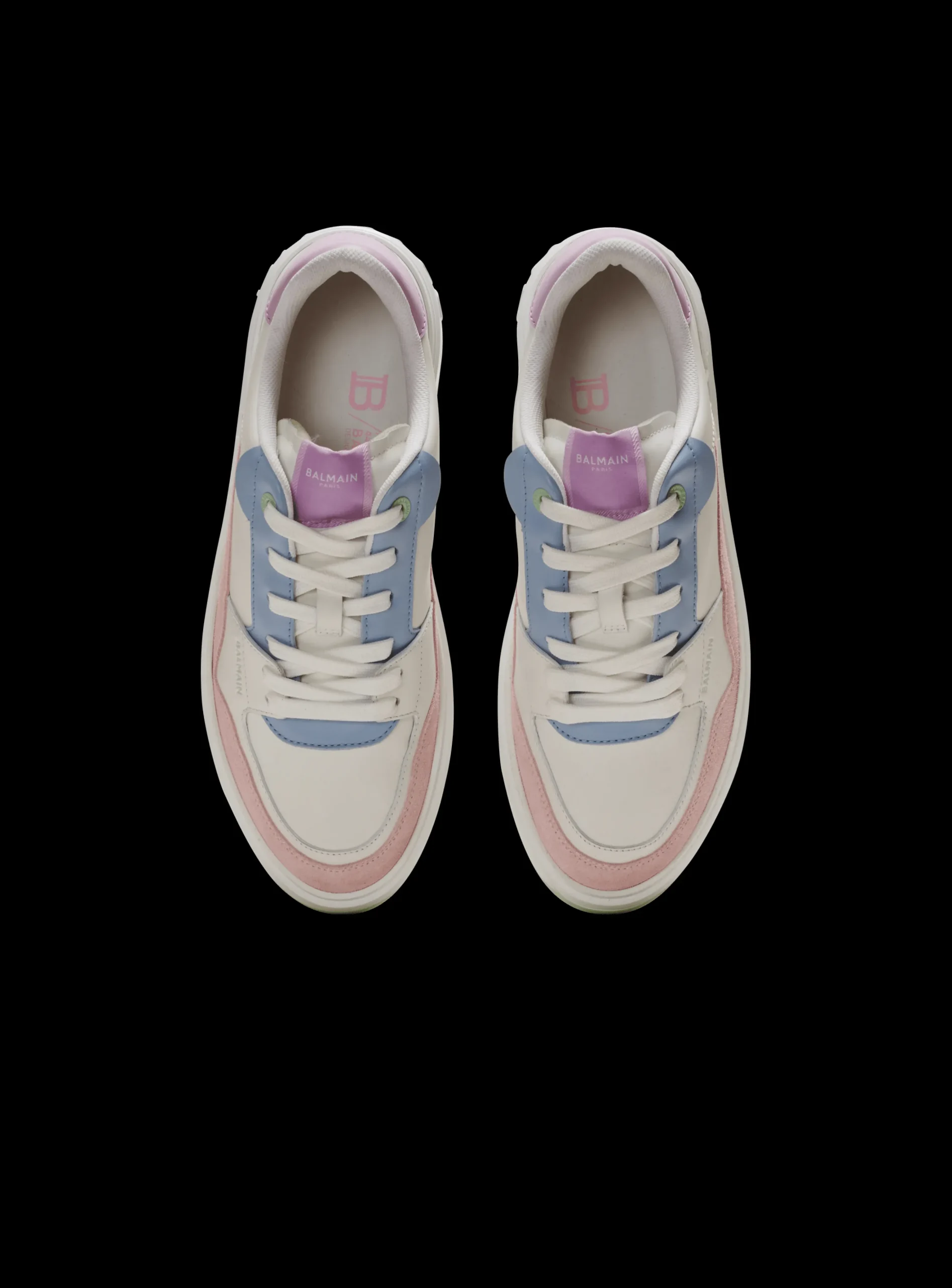 Women Balmain B-Court Flip Leather Trainers