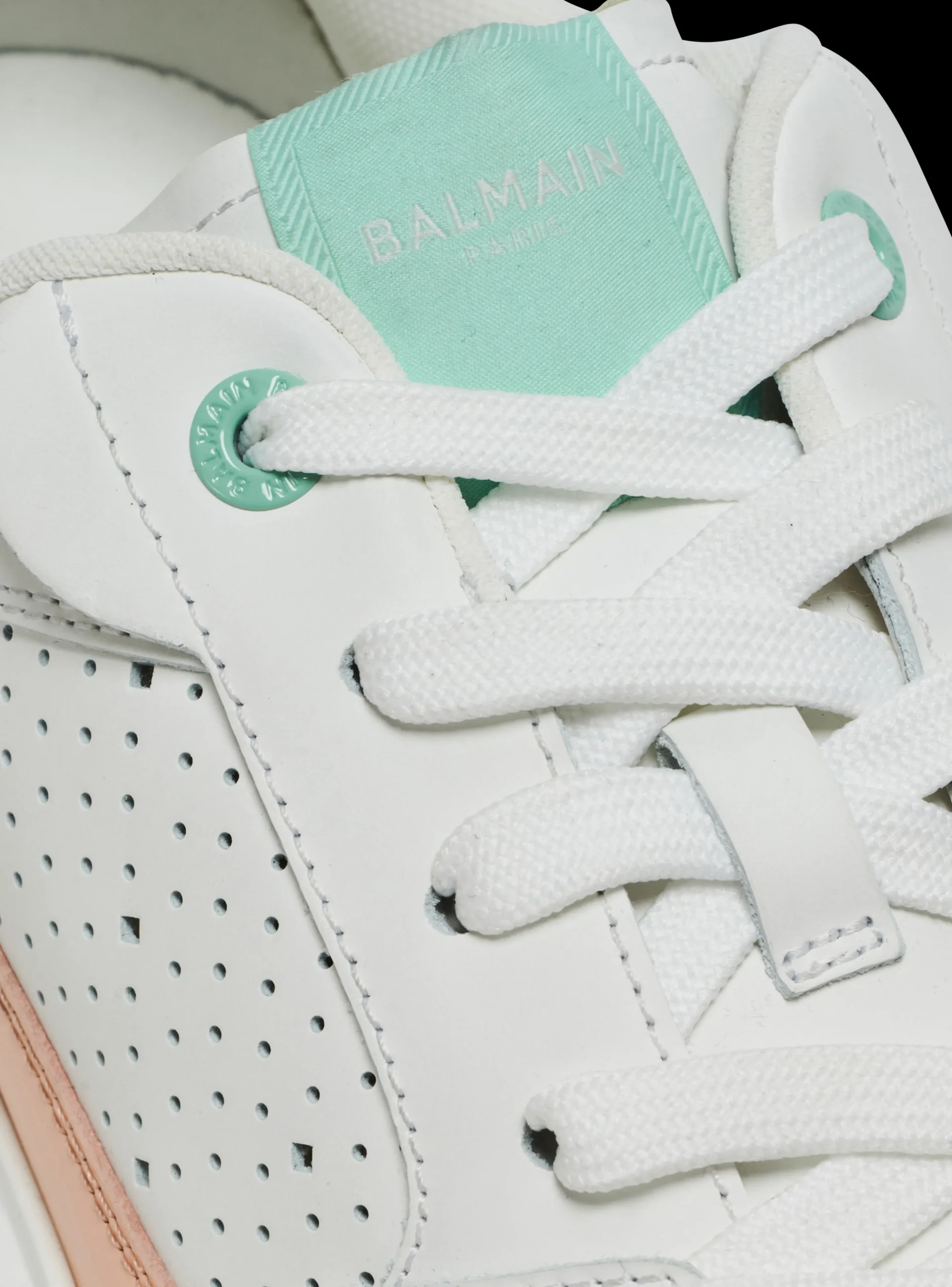 Women Balmain B-Court Flip Leather Trainers