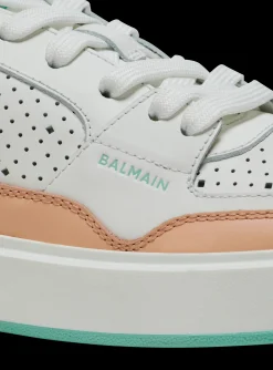 Women Balmain B-Court Flip Leather Trainers