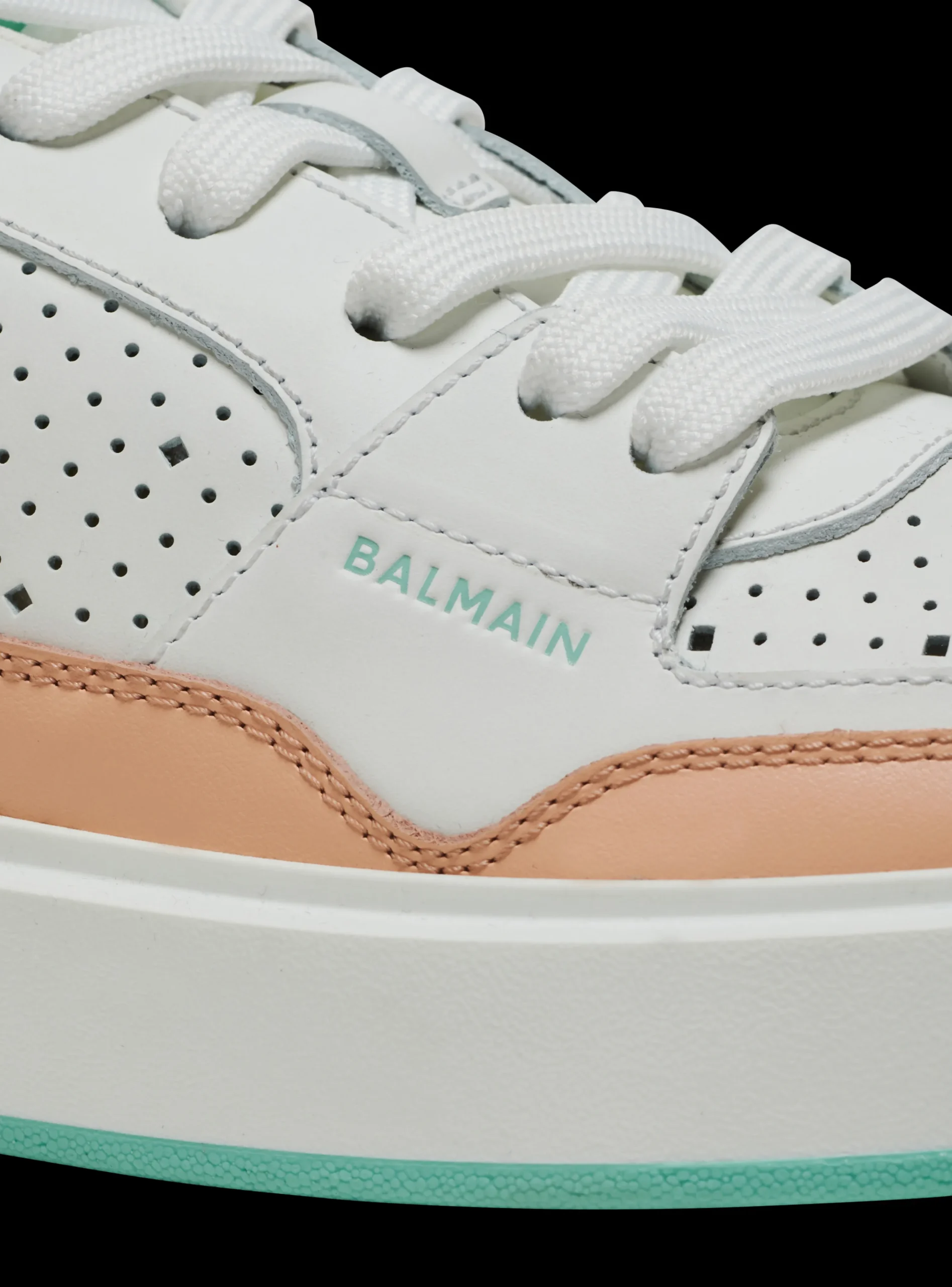 Women Balmain B-Court Flip Leather Trainers