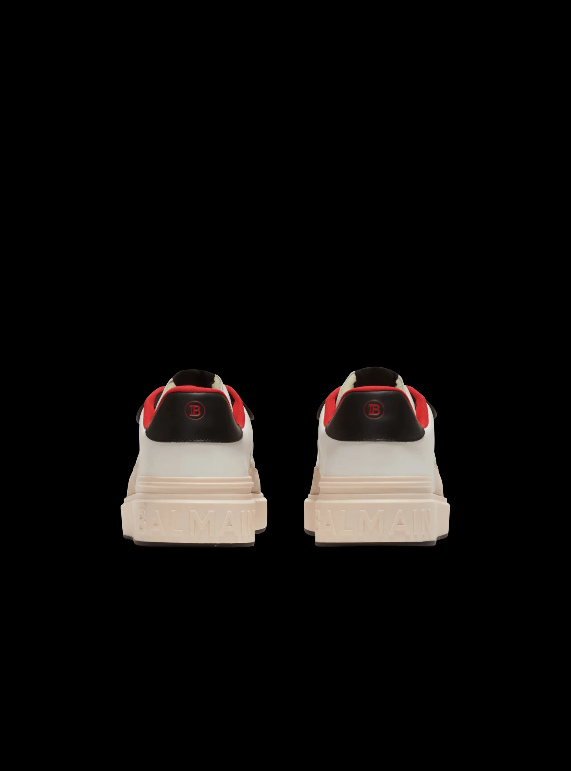 Balmain B-Court Flip Snakeskin-effect Leather And Suede Trainers