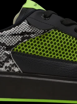 Balmain B-Court Flip Snakeskin-effect Leather And Mesh Trainers