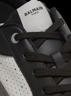 Balmain B-Court Flip Trainers In Leather And Suede