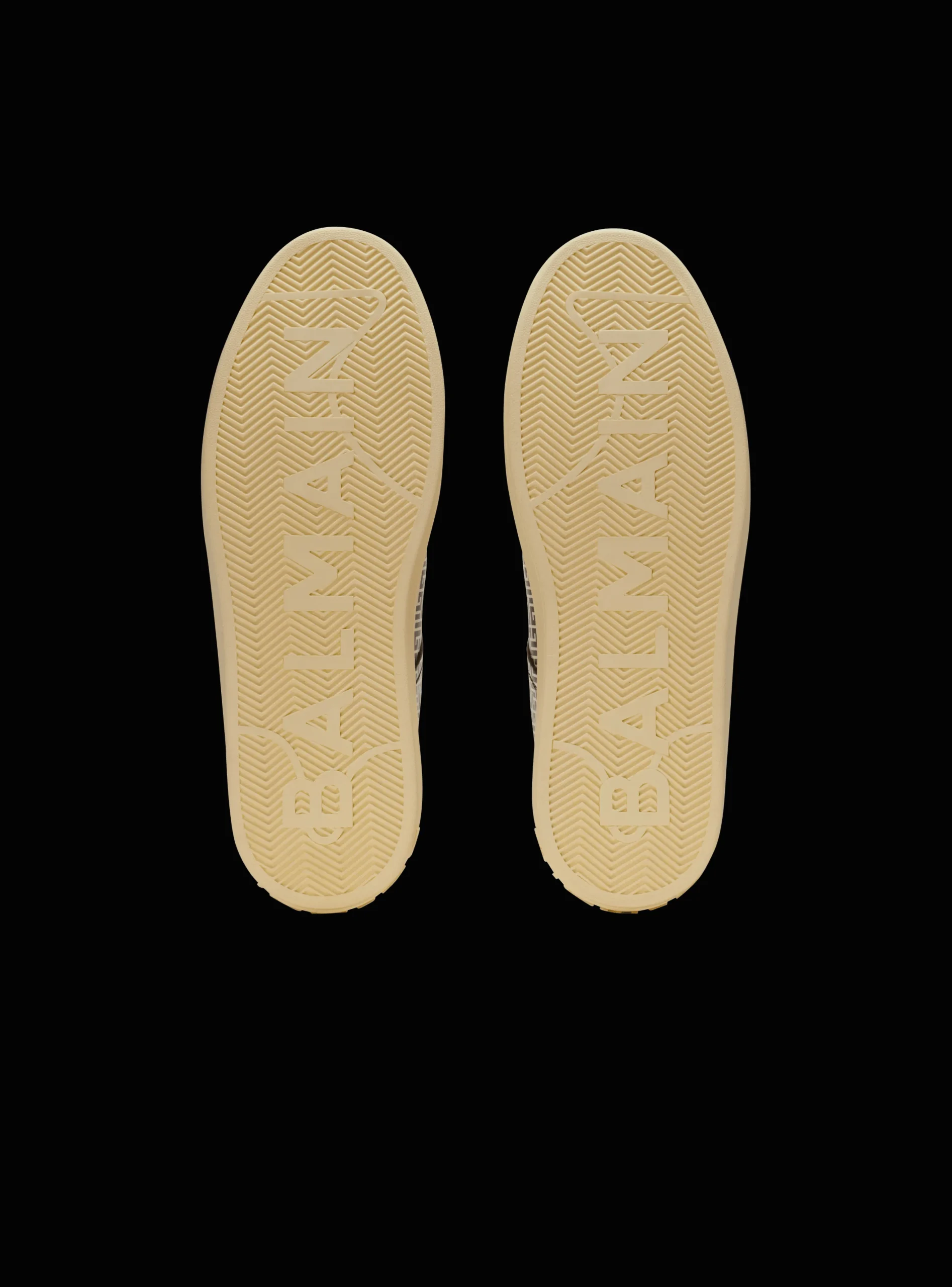 Balmain B-Court Flip Trainers In Monogrammed PB Labyrinth Calfskin