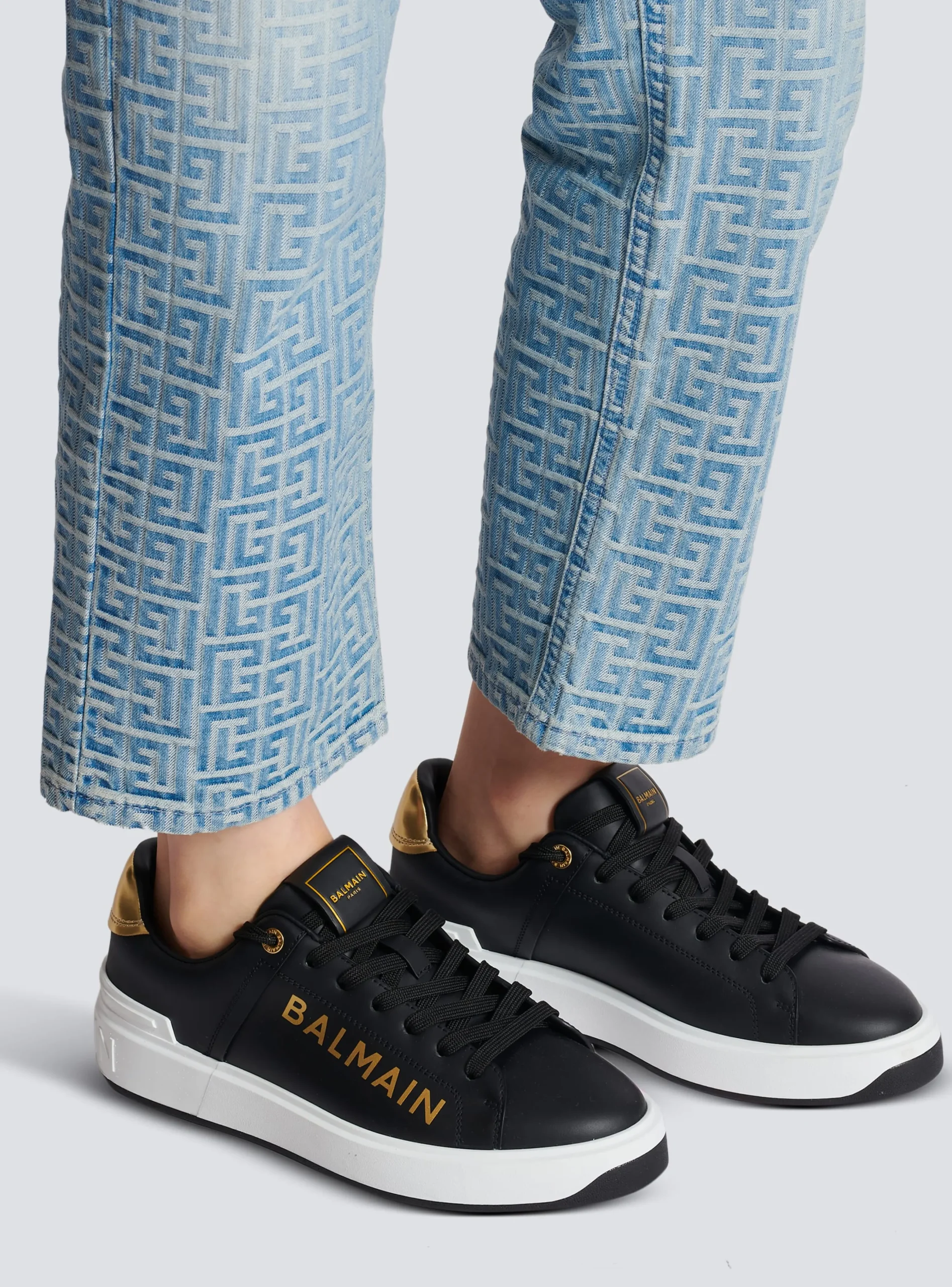 Women Balmain B-Court Leather Trainers