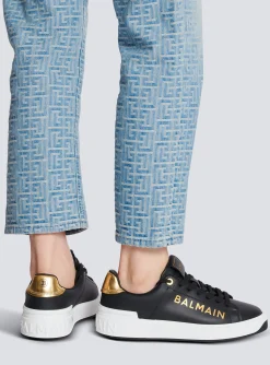 Women Balmain B-Court Leather Trainers