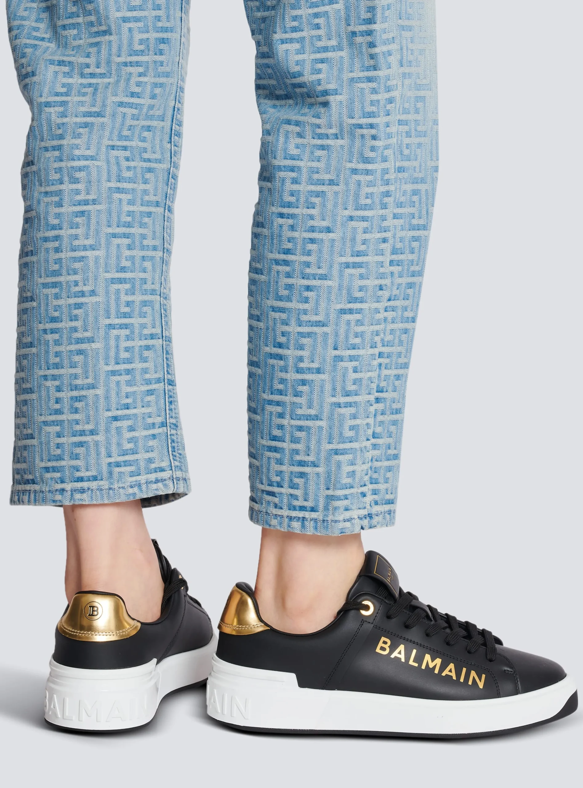 Women Balmain B-Court Leather Trainers