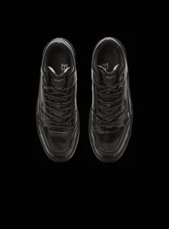 Balmain B-Court Mid Top Western Glazed Leather Trainers