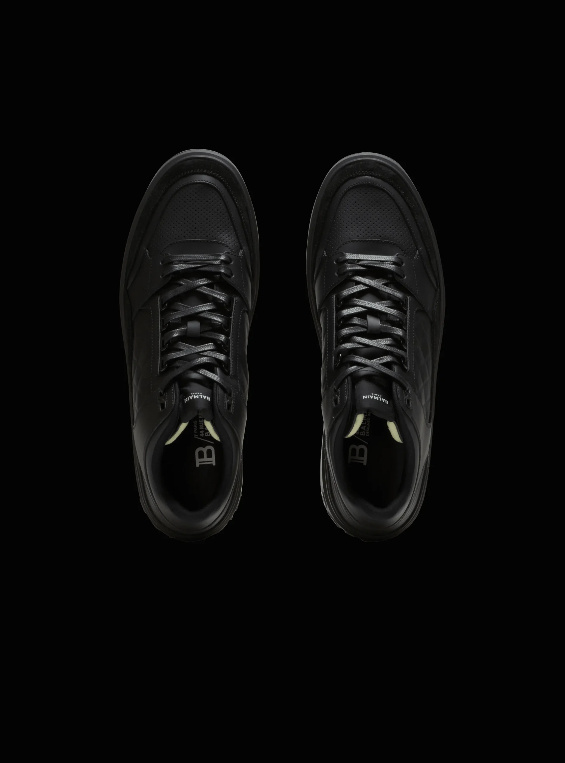 Balmain B-Court Mid-top Leather Trainers