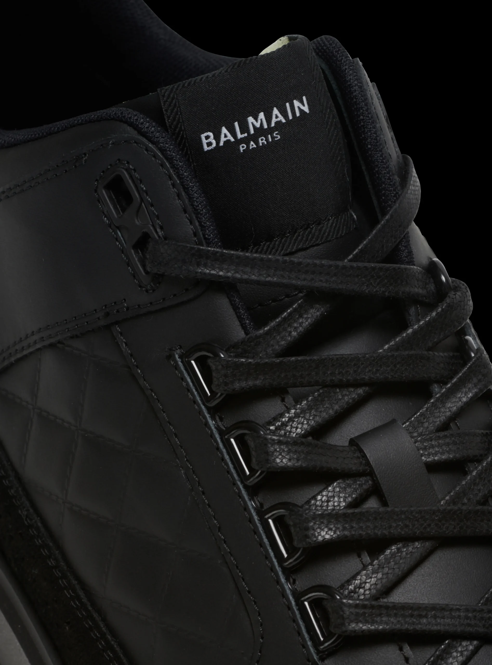 Balmain B-Court Mid-top Leather Trainers