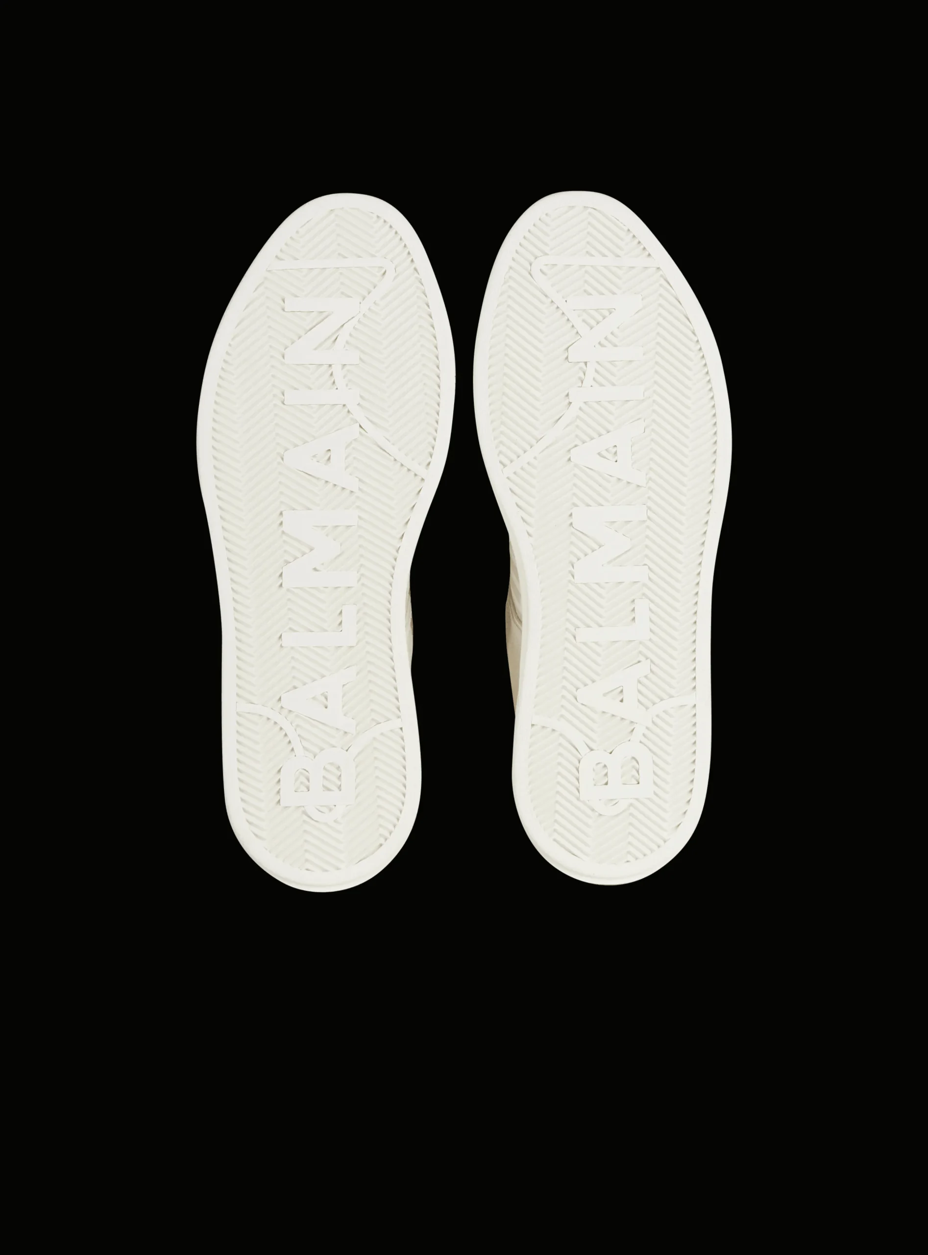 Women Balmain B-Court Monogrammed Nylon And Leather Trainers