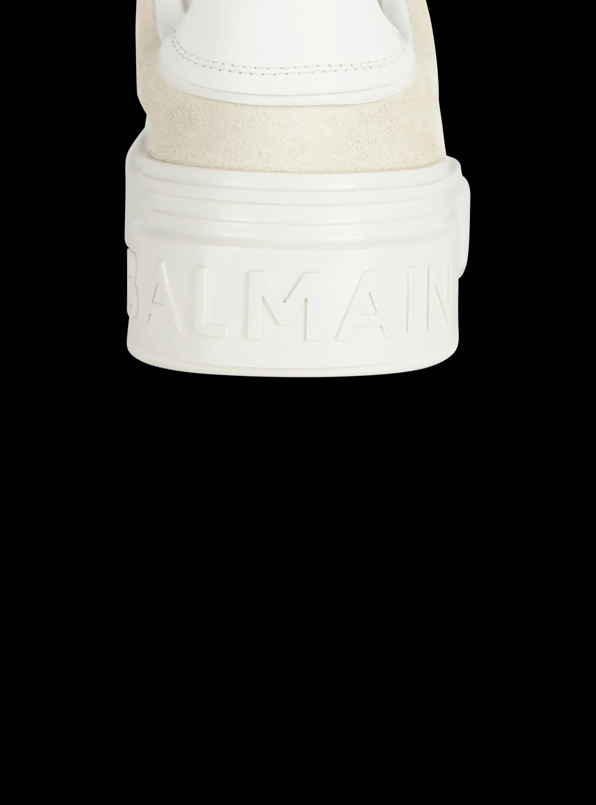 Women Balmain B-Court Monogrammed Nylon And Leather Trainers