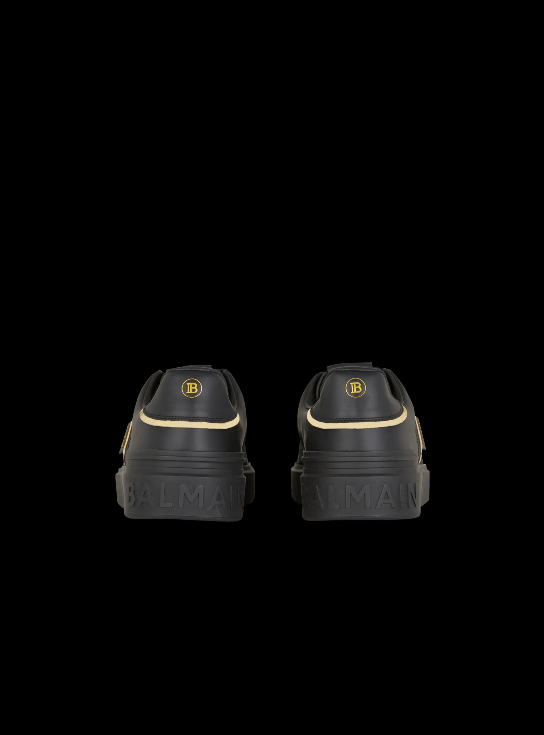 Balmain B-Court Monogrammed Nylon And Leather Trainers