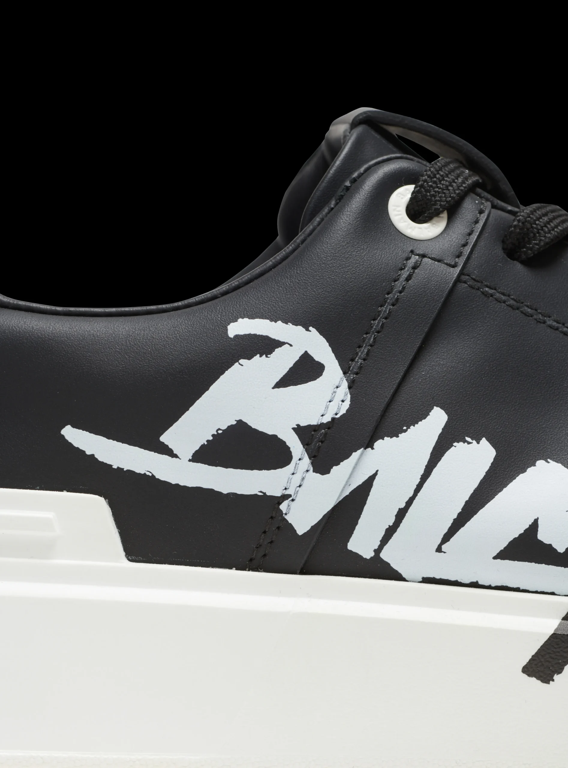 Balmain B-Court Printed Leather Trainers
