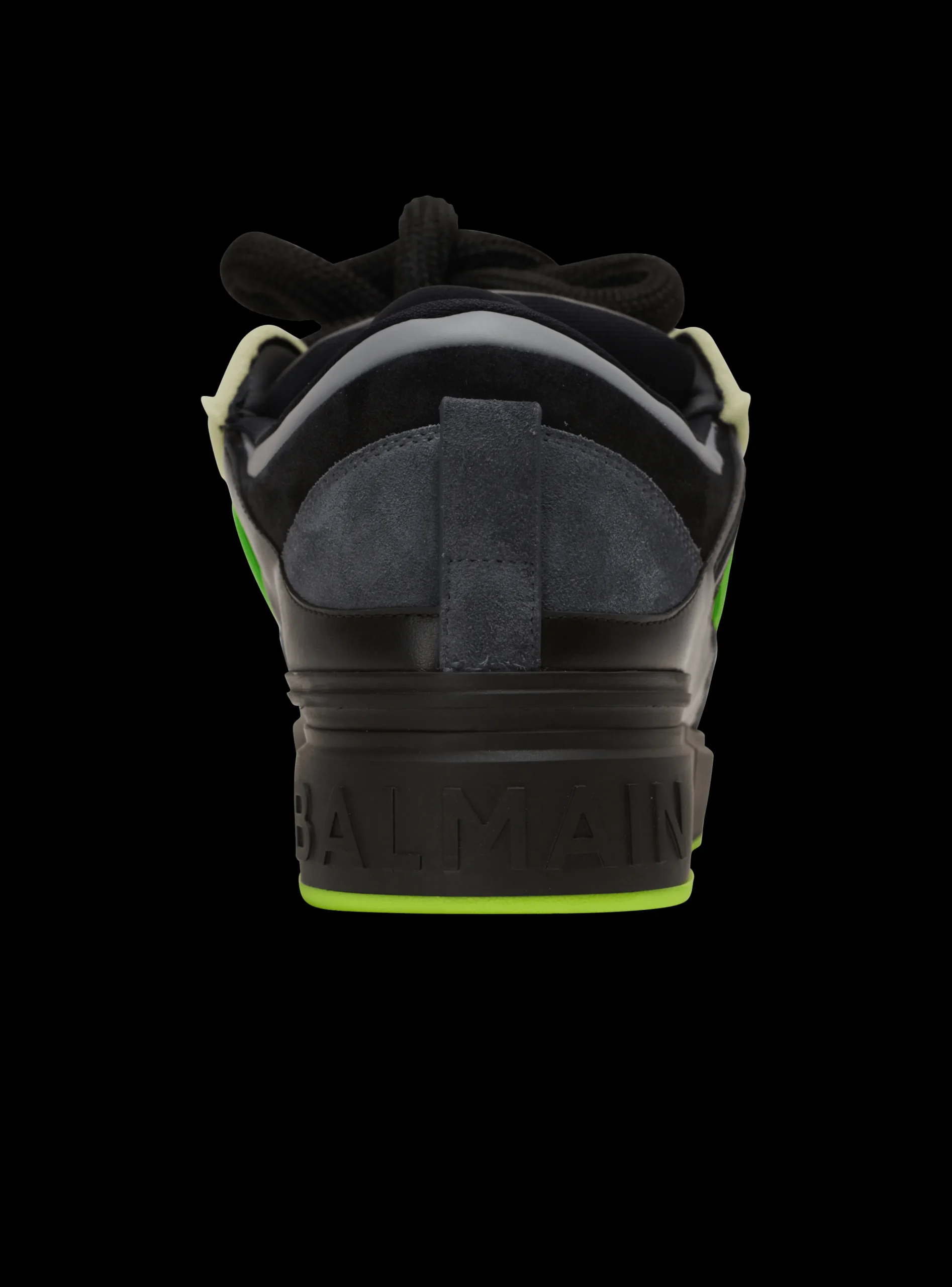 Balmain B-Court Puffy Skate Trainers In Calfskin And Suede