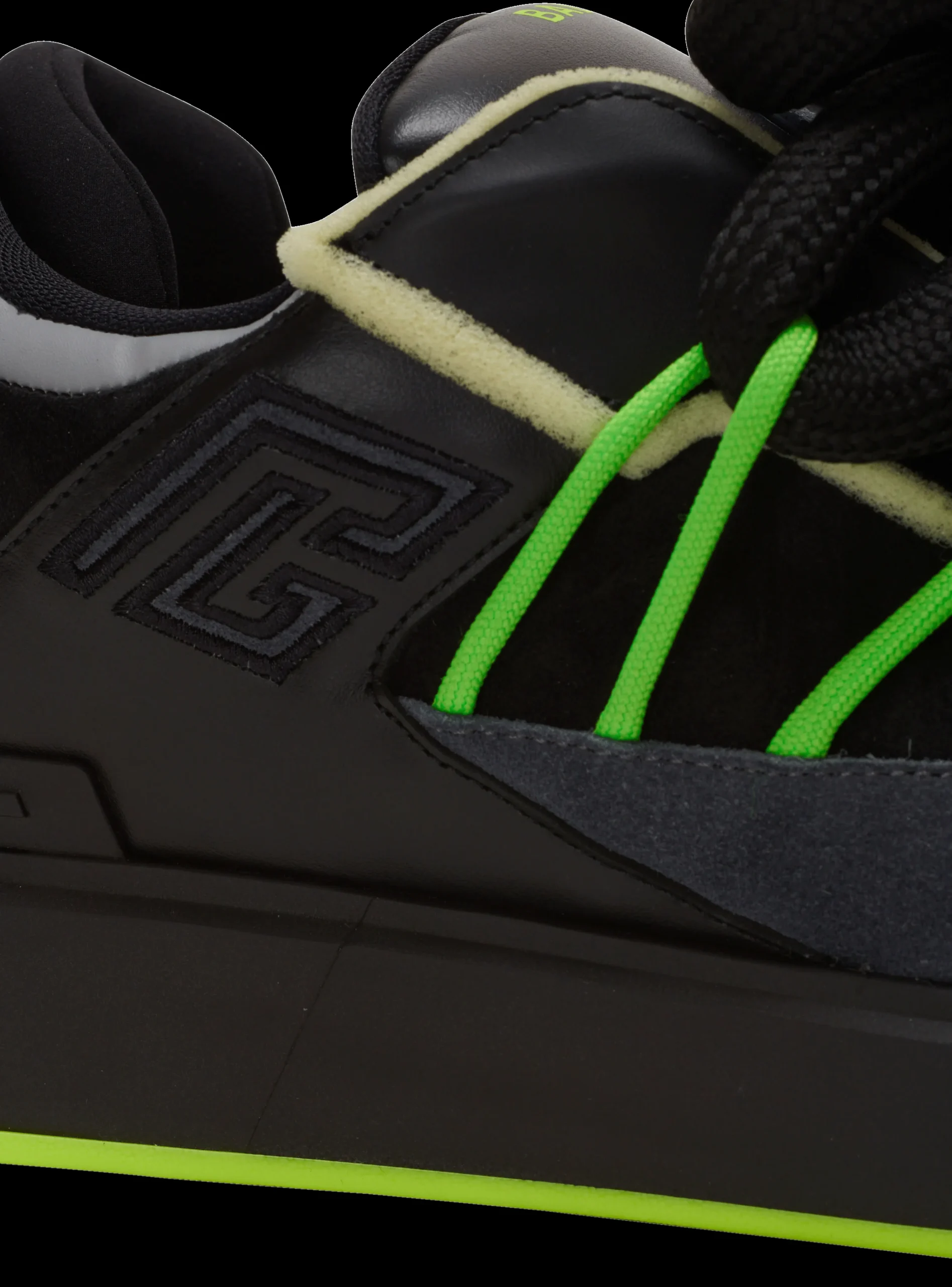 Balmain B-Court Puffy Skate Trainers In Calfskin And Suede