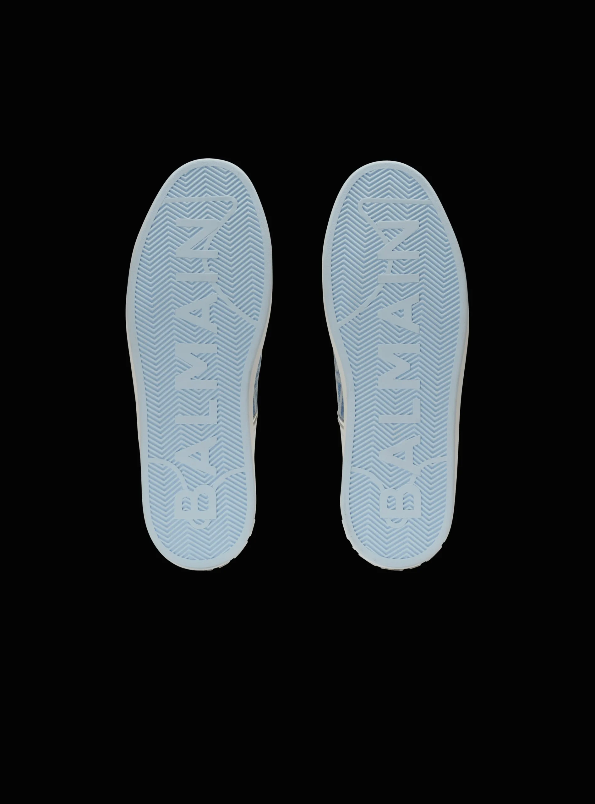 Balmain B-Court Trainers In Leather And Denim