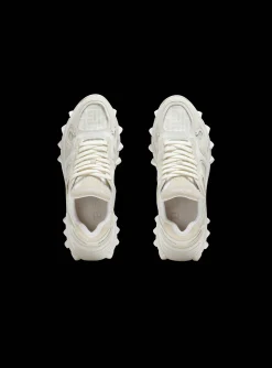 Women Balmain B-East Monogrammed Nylon And Leather Trainers