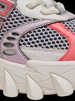 Women Balmain B-East PB Trainers In Technical Materials And Mesh