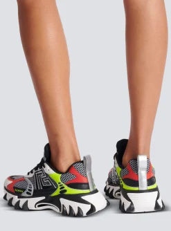 Women Balmain B-East PB Trainers In Technical Materials And Mesh