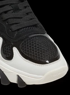 Women Balmain B-East Trainers In Leather, Suede And Mesh