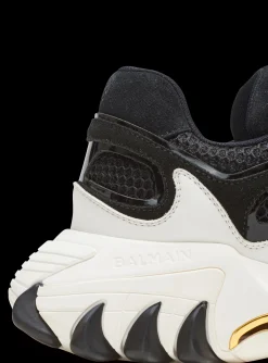Women Balmain B-East Trainers In Leather, Suede And Mesh