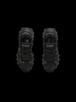 Balmain B-East Trainers In Leather, Suede And Mesh