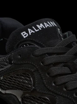 Balmain B-East Trainers In Leather, Suede And Mesh