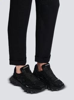 Balmain B-East Trainers In Leather, Suede And Mesh