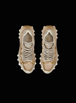 Balmain B-East Trainers In Leather, Suede And Mesh