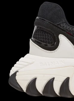 Balmain B-East Trainers In Leather, Suede And Mesh