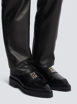 Balmain Ben Smooth Leather Loafers