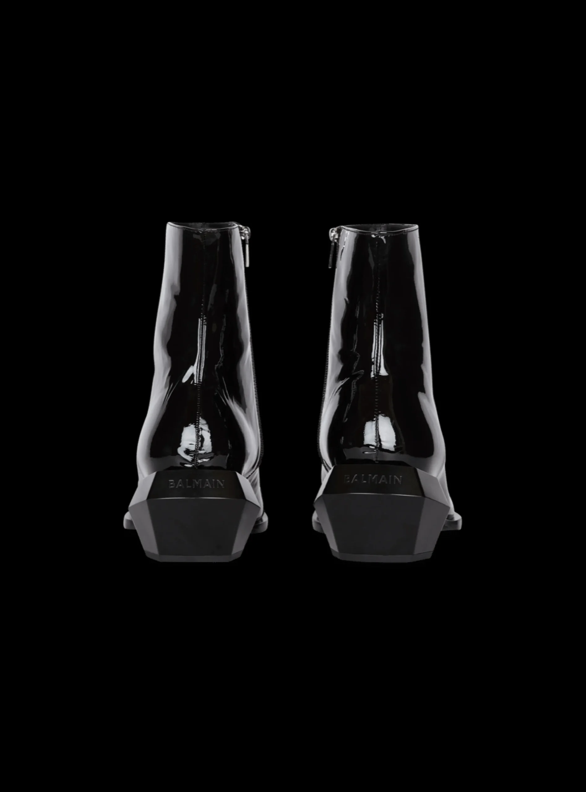 Balmain Billy Patent Leather Ankle Boots
