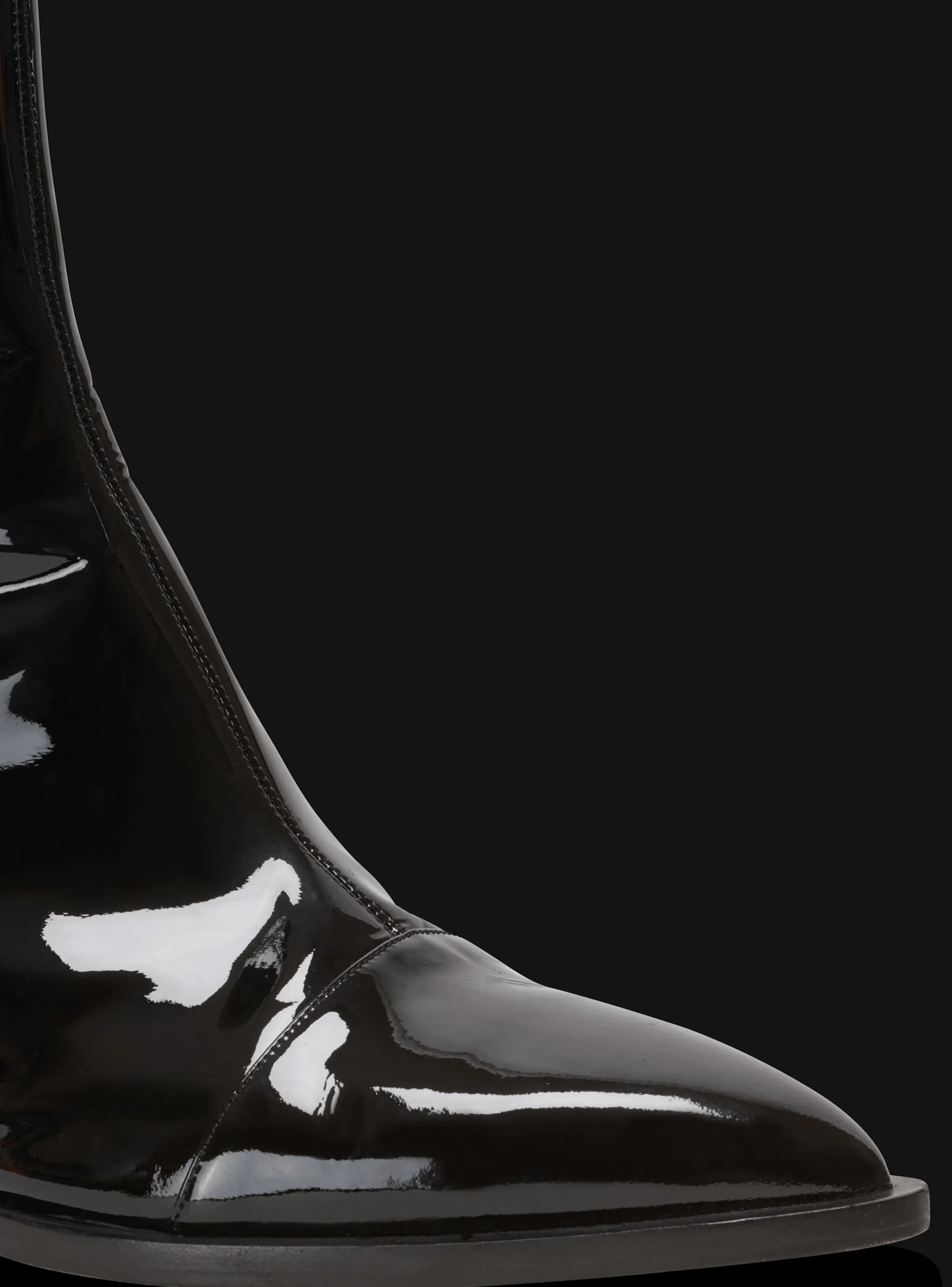 Balmain Billy Patent Leather Ankle Boots