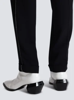 Balmain Billy Patent Leather Ankle Boots