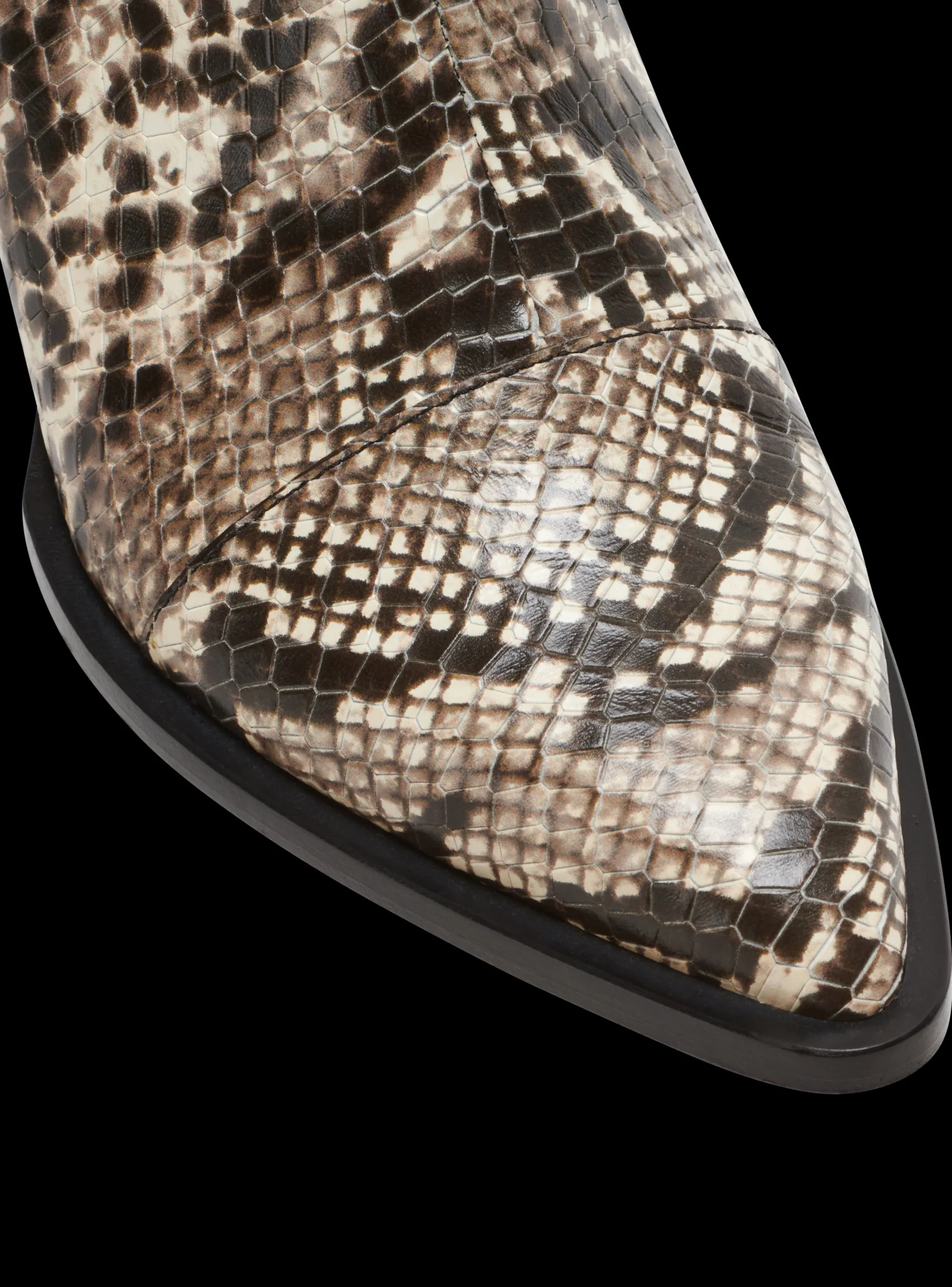 Balmain Billy Snakeskin-effect Leather Ankle Boots