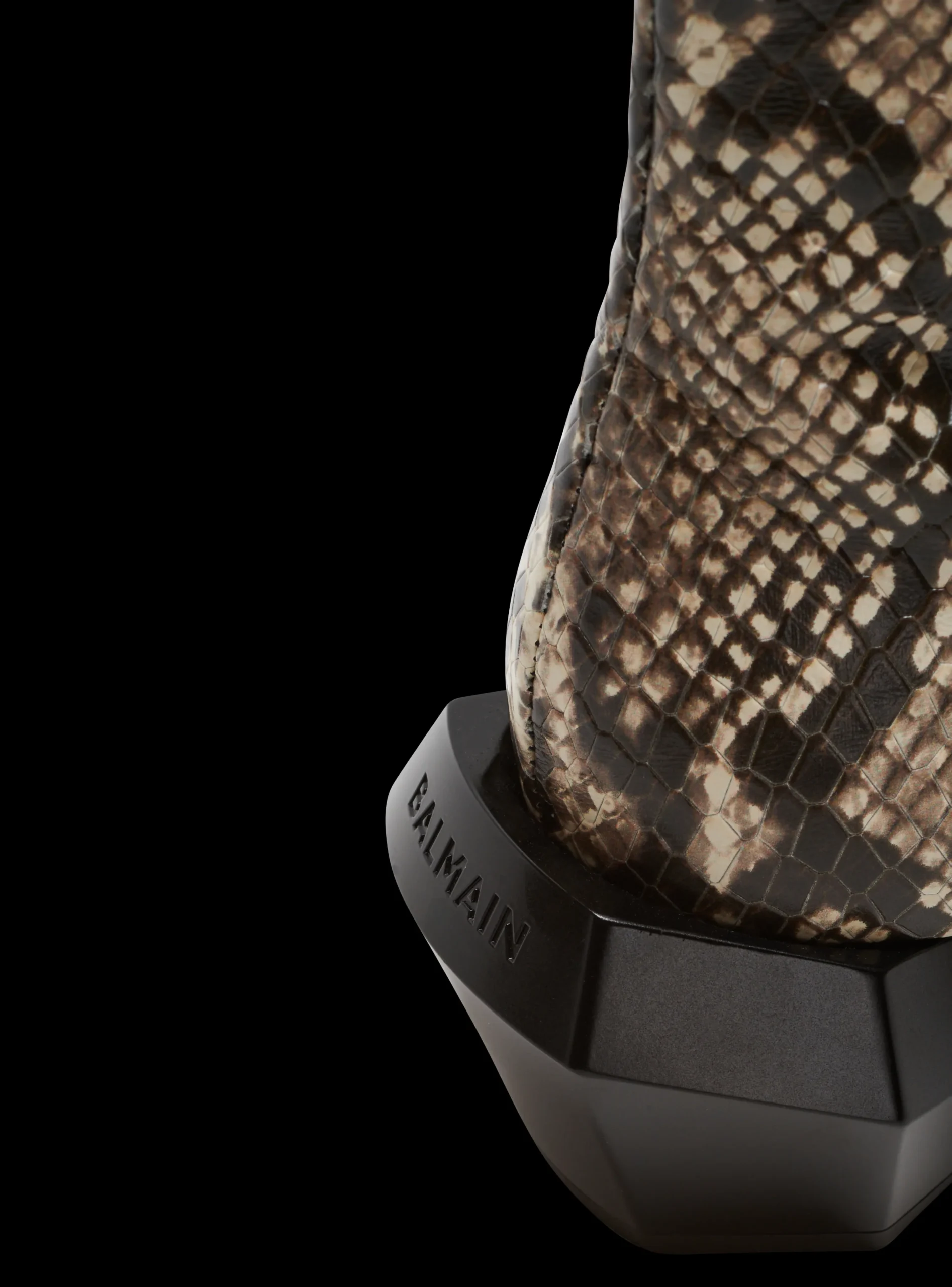 Balmain Billy Snakeskin-effect Leather Ankle Boots