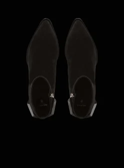 Balmain Billy Suede Ankle Boots With Diamond Heel