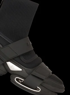 Balmain Neoprene And Knit B-Bold High-top Sneakers With Straps