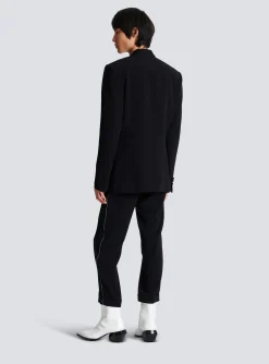 Balmain Blazer With Embroidered Bamboo Collar